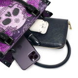 "Bloodrose" Poison Plum - Black Interior - Small Leather Handbag - 100.1 DEAL