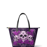 "Bloodrose" Poison Plum Leather Tote Bag