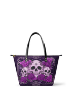"Bloodrose" Poison Plum Leather Tote Bag