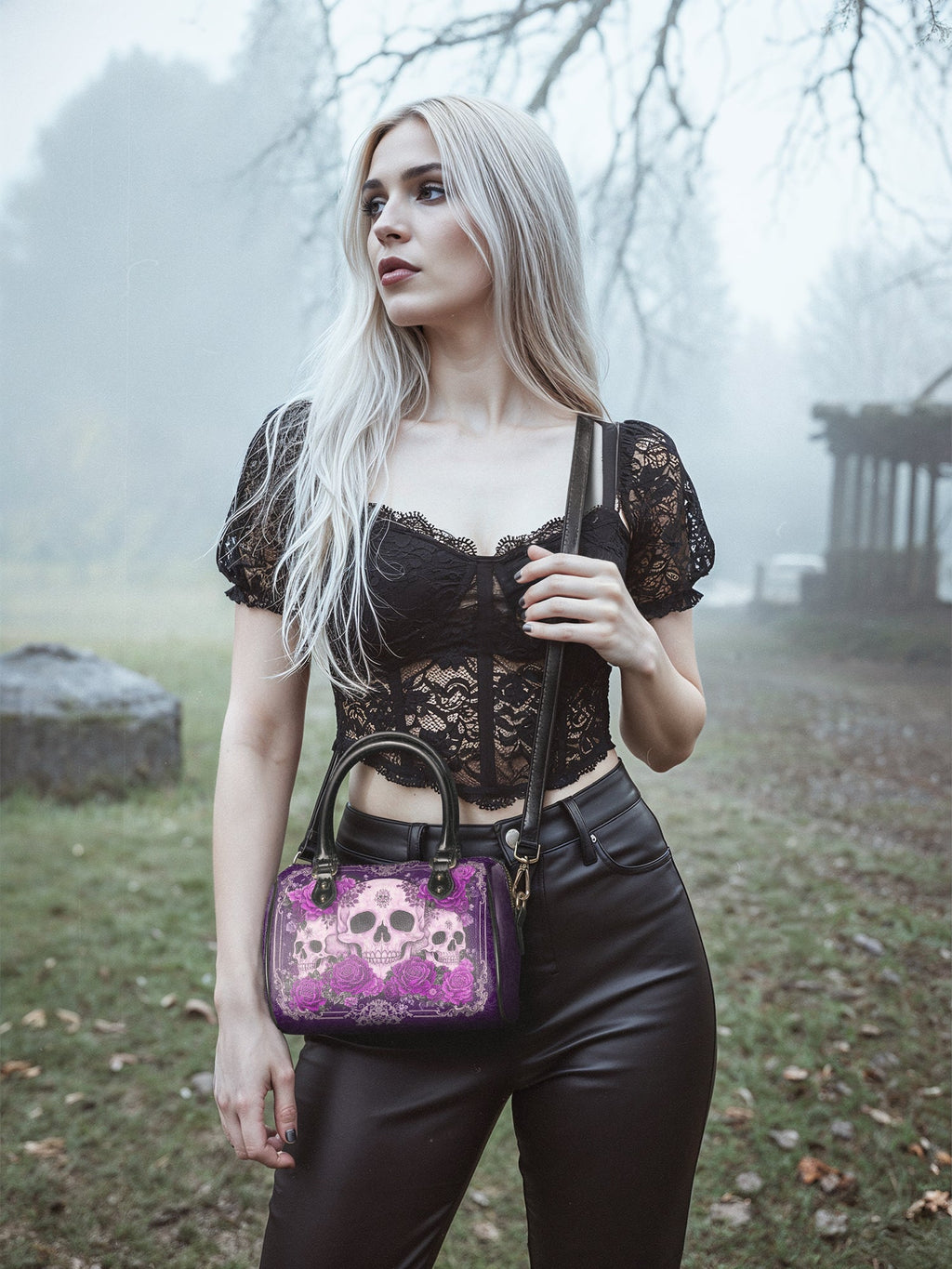 "Bloodrose" Poison Plum Mini Satchel SPOOKY DEAL