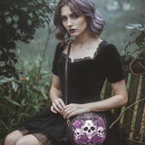 "Bloodrose" Poison Plum Circle Crossbody Bag