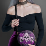 "Bloodrose" Poison Plum Circle Crossbody Bag