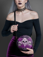 "Bloodrose" Poison Plum Circle Crossbody Bag