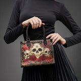 "Bloodrose" - Black Interior - Small Leather Handbag