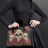 "Bloodrose" - Black Interior - Leather Handbag - 100.1 DEAL