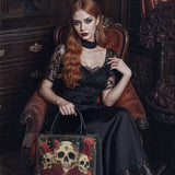"Bloodrose" - Black Interior - Leather Handbag