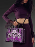 "Bloodrose" Poison Plum - Black Interior - Leather Handbag