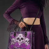 "Bloodrose" Poison Plum - Black Interior - Leather Handbag - 100.1 DEAL
