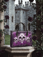 "Bloodrose" Poison Plum - Black Interior - Leather Handbag