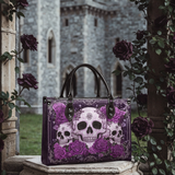 "Bloodrose" Poison Plum - Black Interior - Leather Handbag - 100.1 DEAL