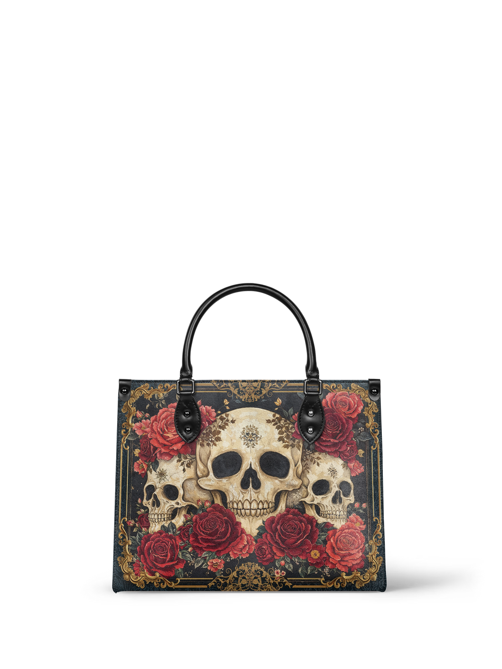 "Bloodrose" - Black Interior - Leather Handbag
