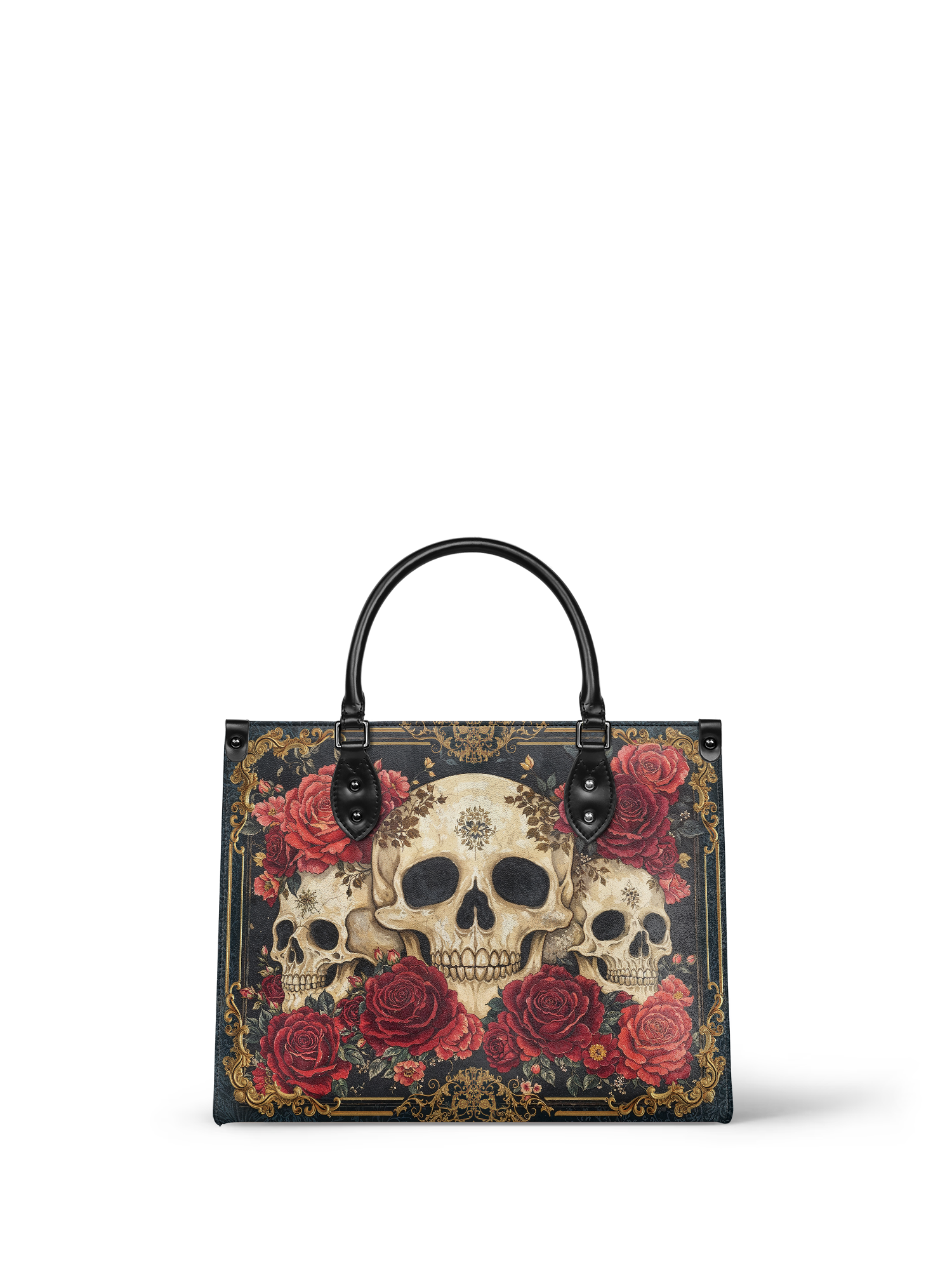 "Bloodrose" - Black Interior - Leather Handbag