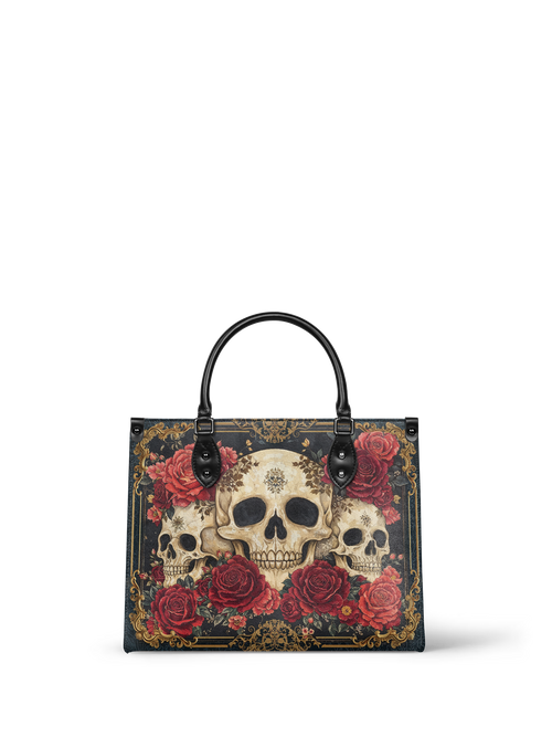 "Bloodrose" - Black Interior - Leather Handbag