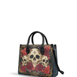 "Bloodrose" - Black Interior - Leather Handbag Matching SANTA Combo