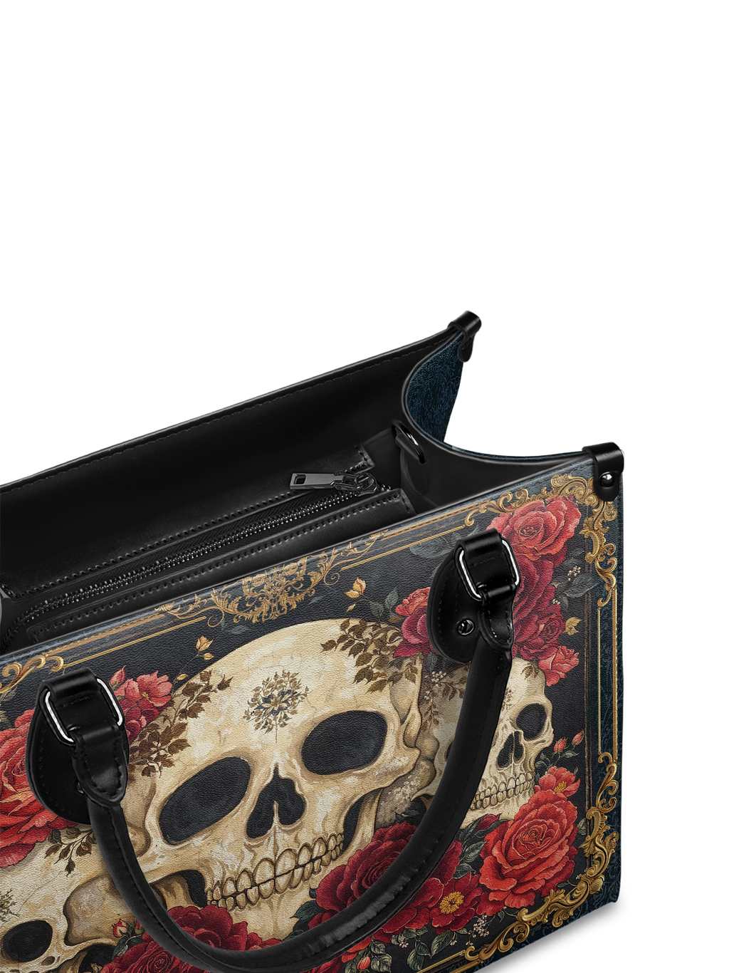 "Bloodrose" - Black Interior - Leather Handbag