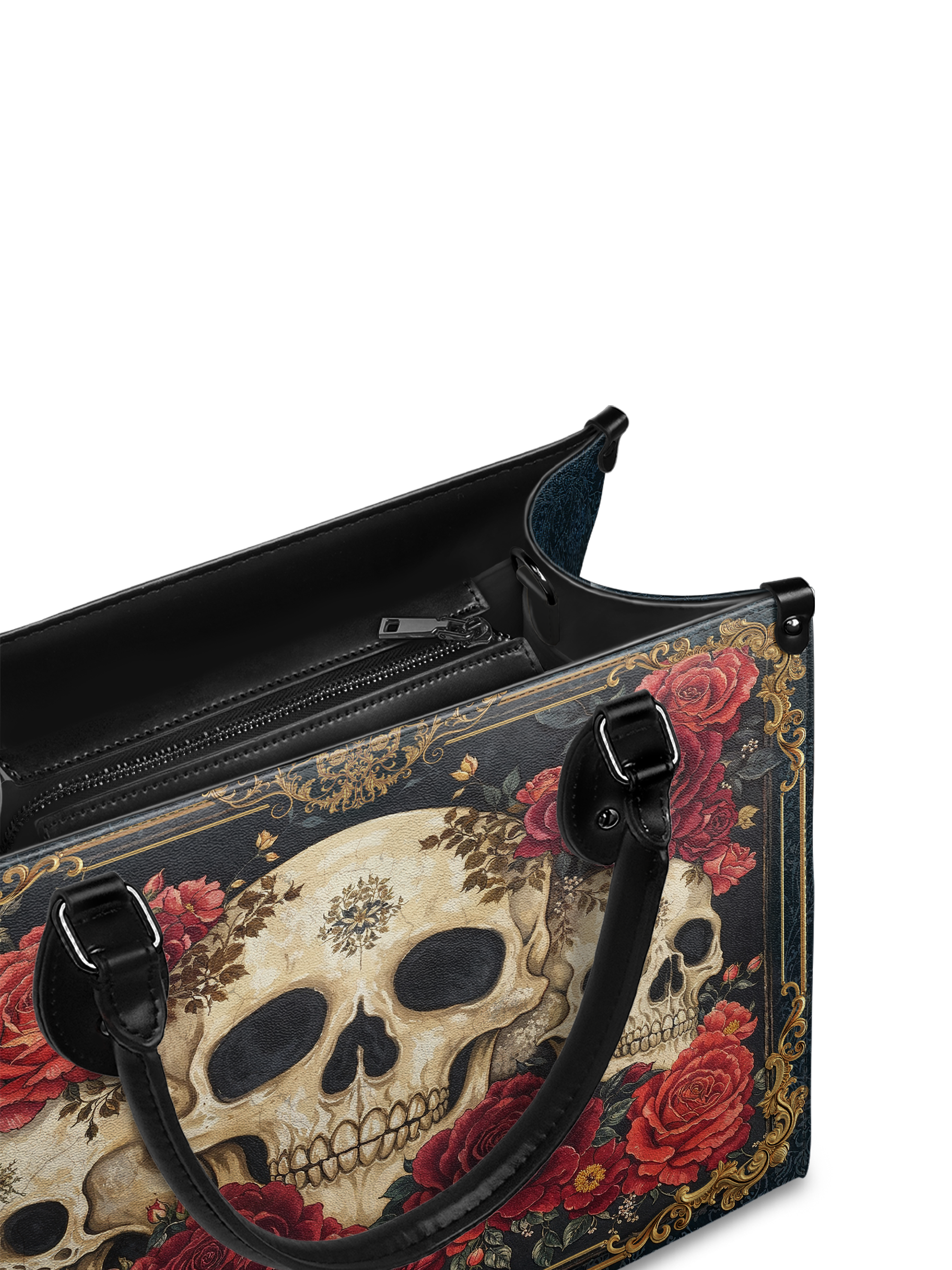 "Bloodrose" - Black Interior - Leather Handbag