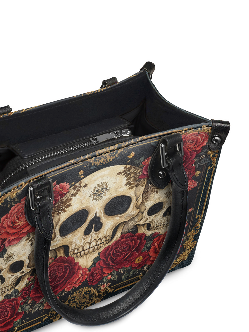 "Bloodrose" - Black Interior - Small Leather Handbag