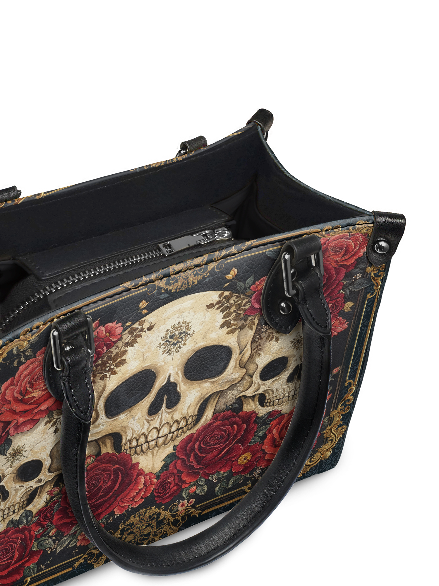 "Bloodrose" - Black Interior - Small Leather Handbag