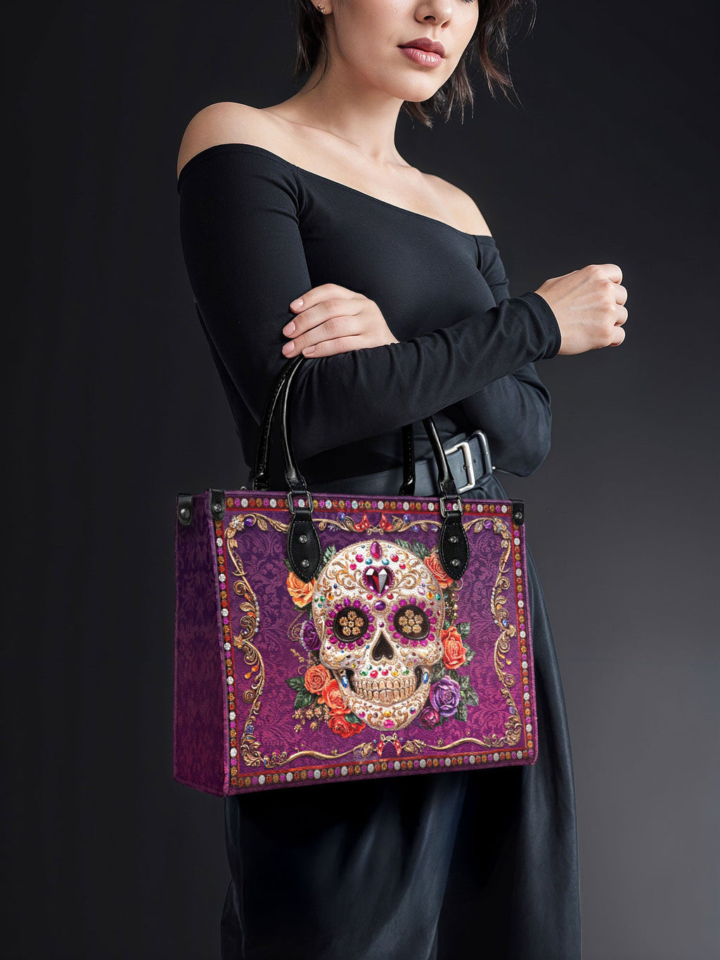 "Catrinelle" - Black Interior - Leather Handbag