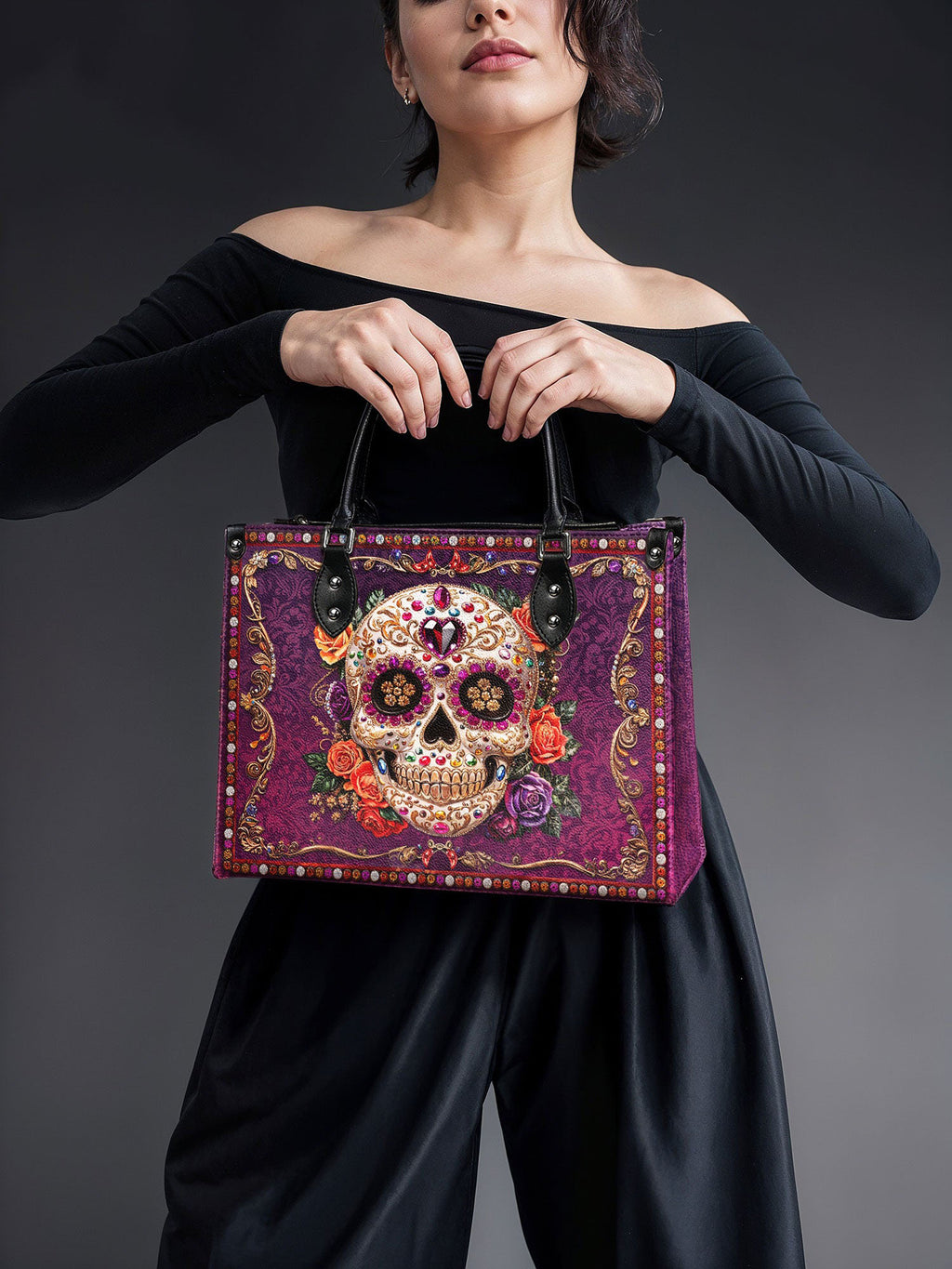 "Catrinelle" - Black Interior - Leather Handbag