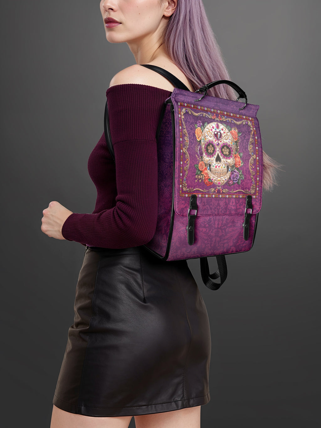"Catrinelle" Leather Backpack