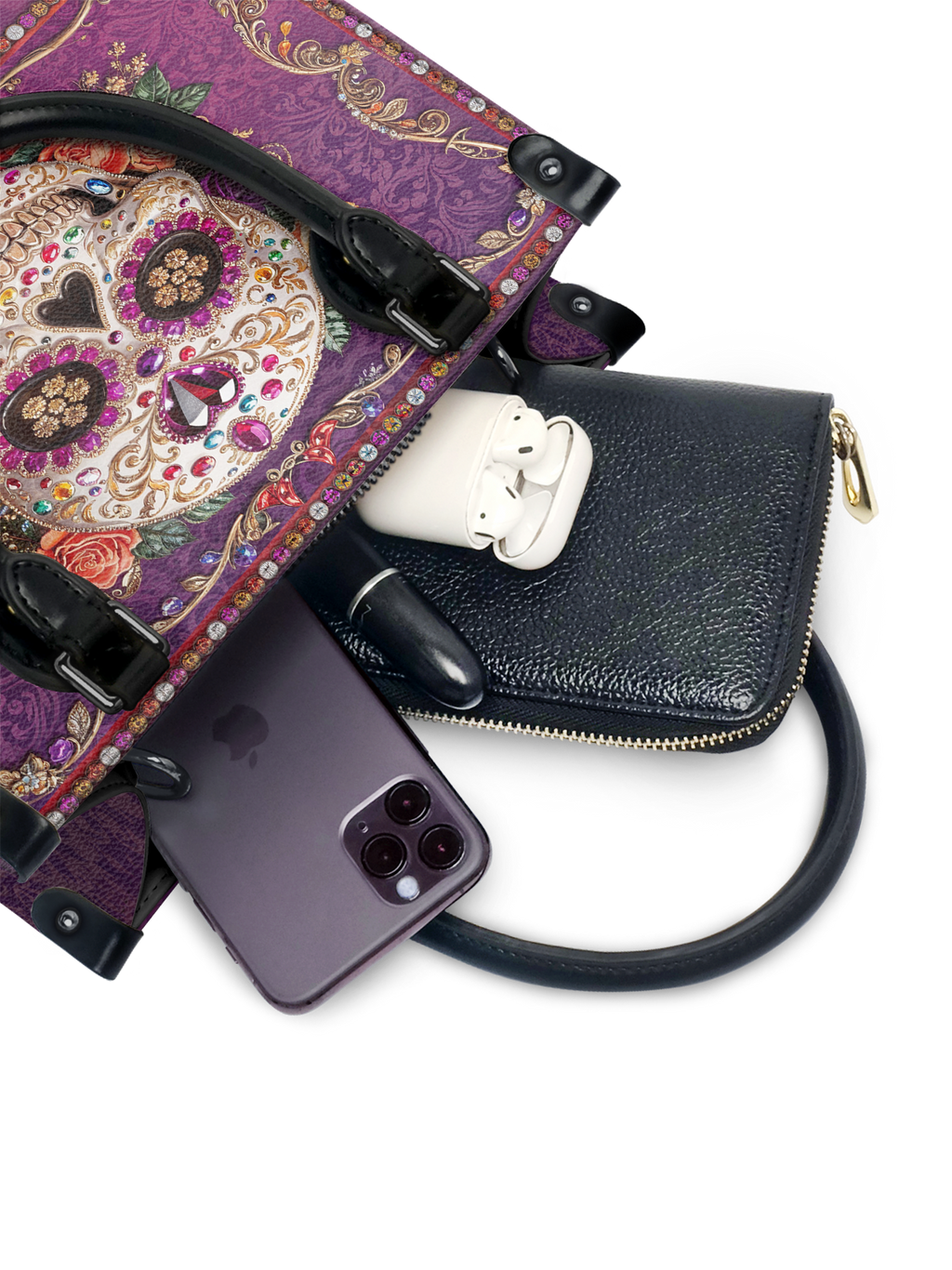 "Catrinelle" - Black Interior - Small Leather Handbag