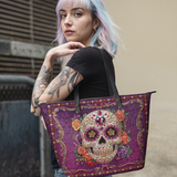 "Catrinelle" Leather Tote Bag Matching SANTA Combo