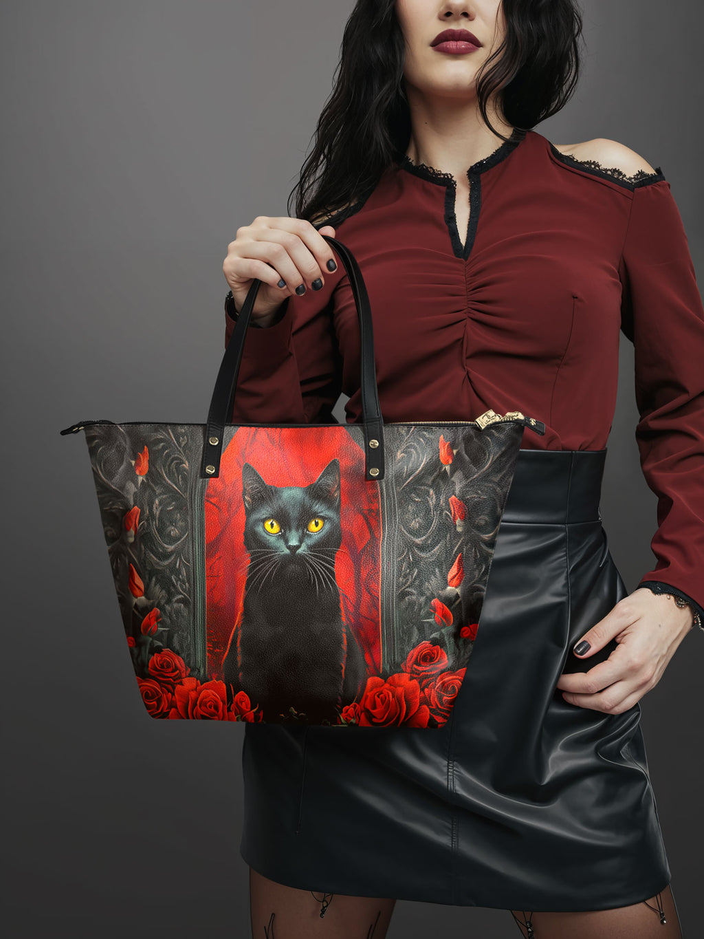 "Nyxrose" Leather Tote Bag