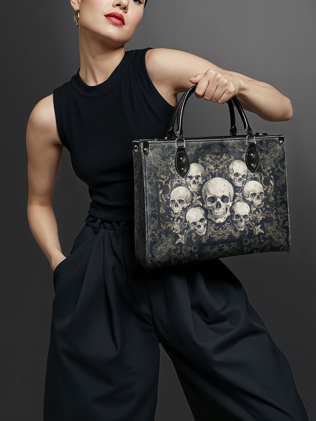 "Deathmark" - Black Interior - Leather Handbag