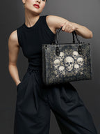 "Deathmark" - Black Interior - Leather Handbag