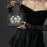"Deathmark" - Black Interior - Small Leather Handbag
