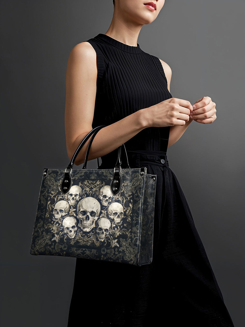 "Deathmark" - Black Interior - Leather Handbag