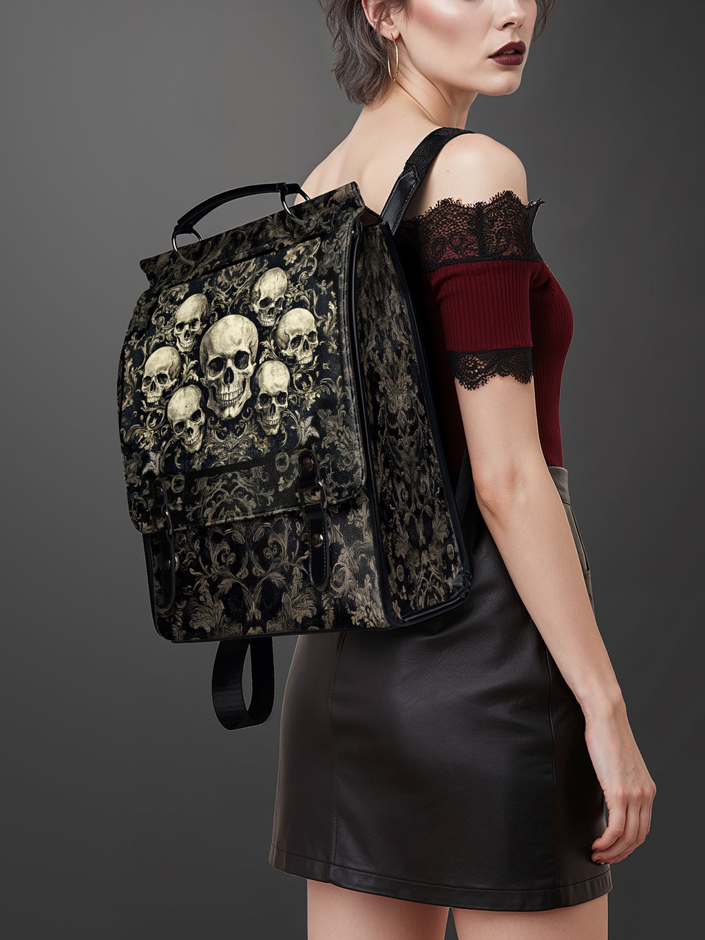 "Deathmark" Leather Backpack