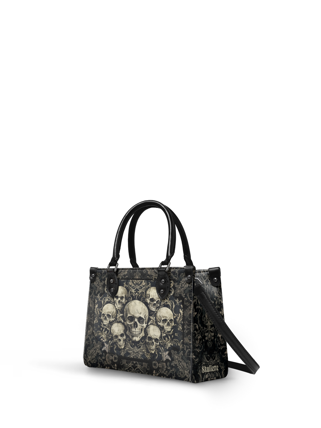 "Deathmark" - Black Interior - Small Leather Handbag