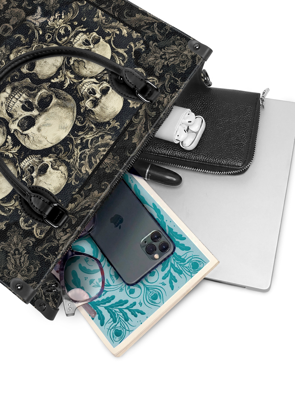 "Deathmark" - Black Interior - Leather Handbag
