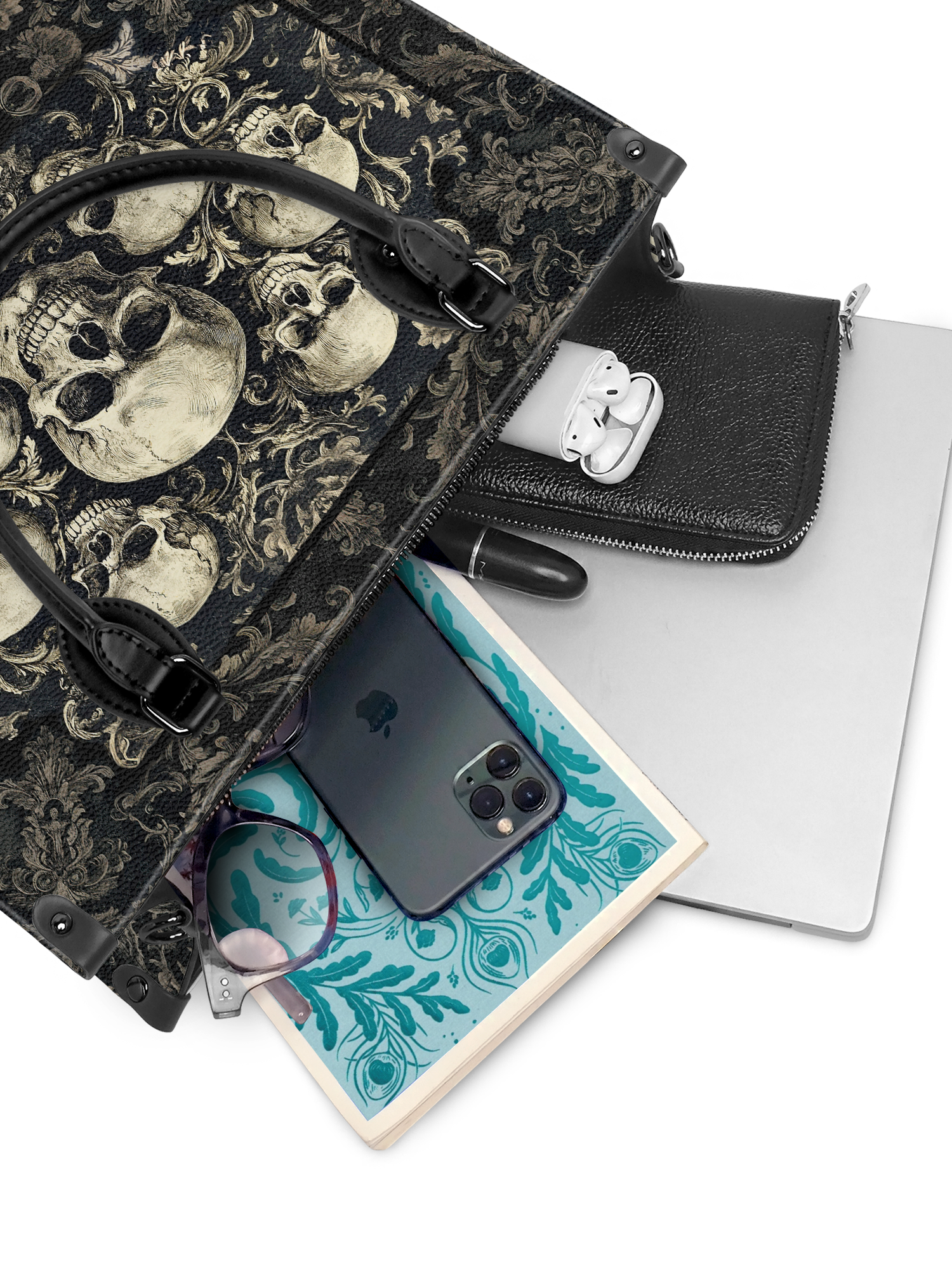 "Deathmark" - Black Interior - Leather Handbag