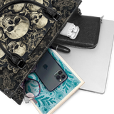 "Deathmark" - Black Interior - Leather Handbag Matching SANTA Combo