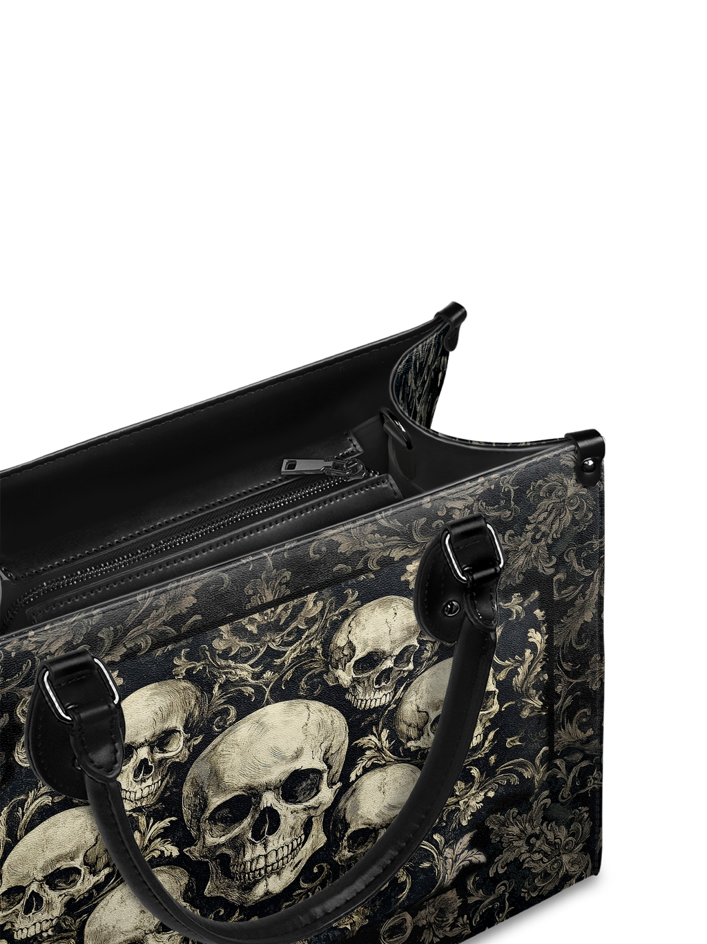 "Deathmark" - Black Interior - Leather Handbag