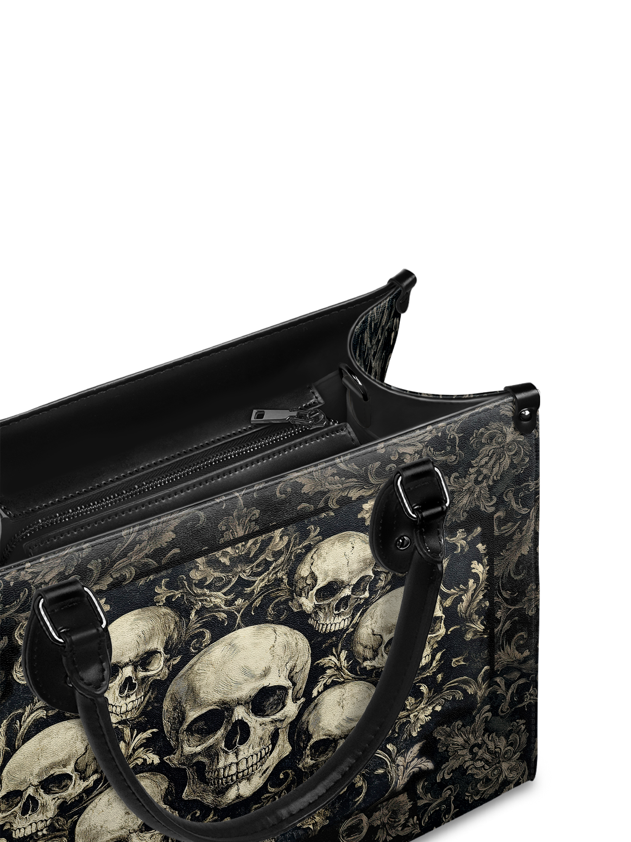 "Deathmark" - Black Interior - Leather Handbag