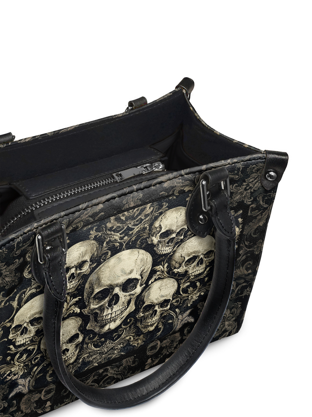 "Deathmark" - Black Interior - Small Leather Handbag