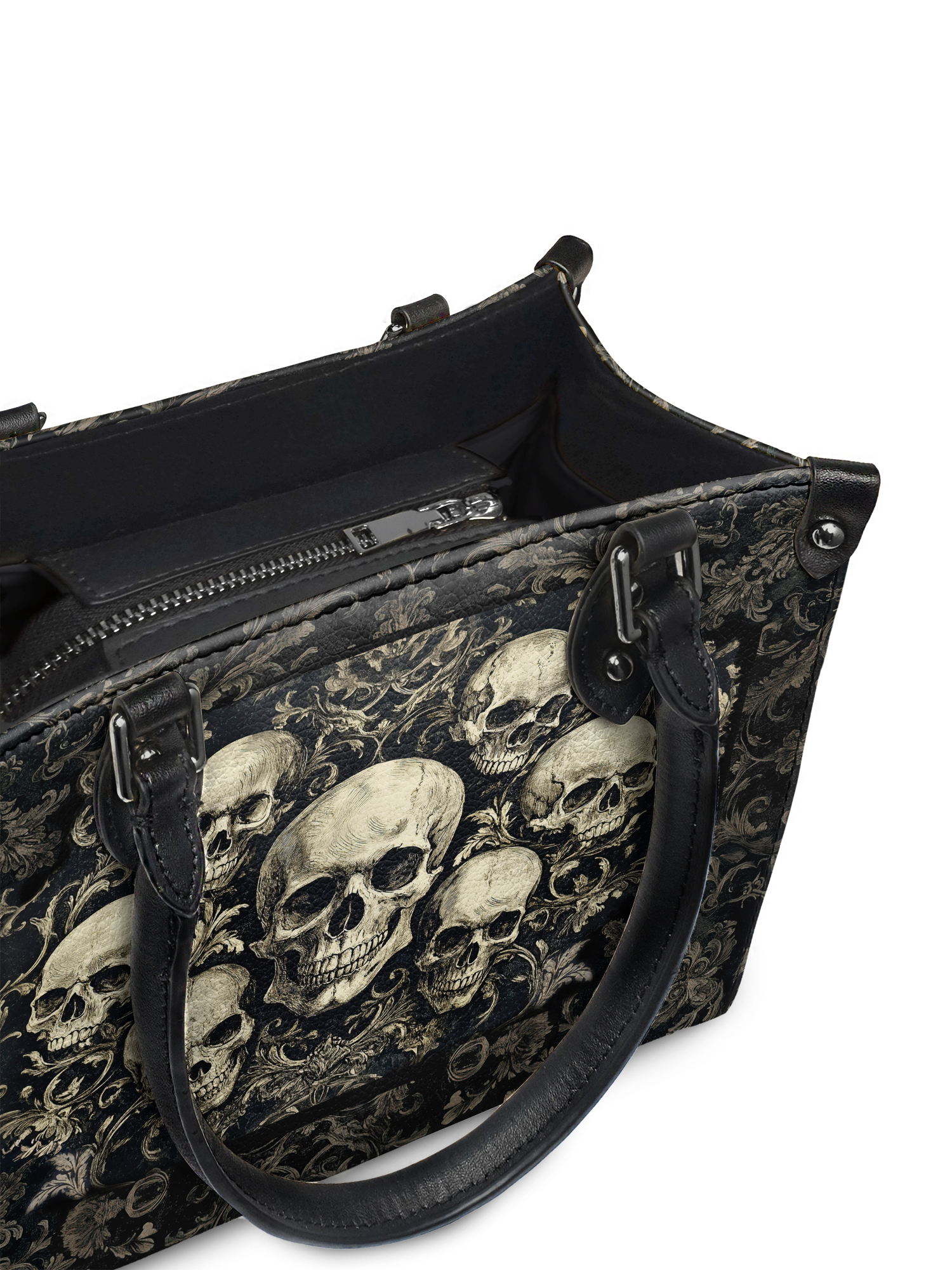 "Deathmark" - Black Interior - Small Leather Handbag