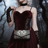 "Deathmark" Envelope Chain Crossbody Bag