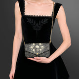 "Deathmark" Envelope Chain Crossbody Bag