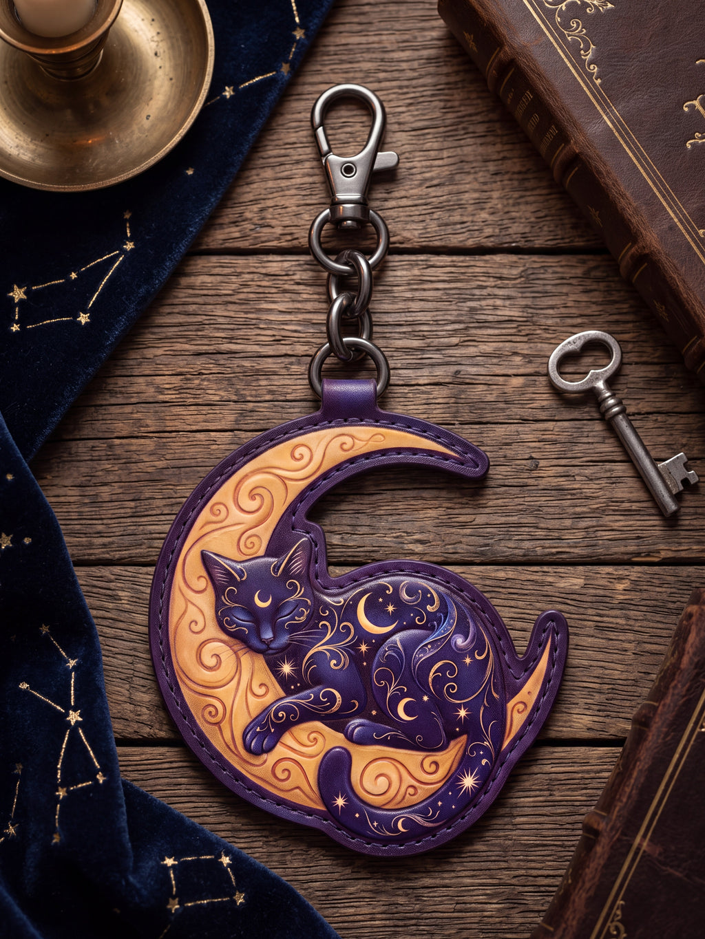 "Dreamwhisker" Leather Bag Charm