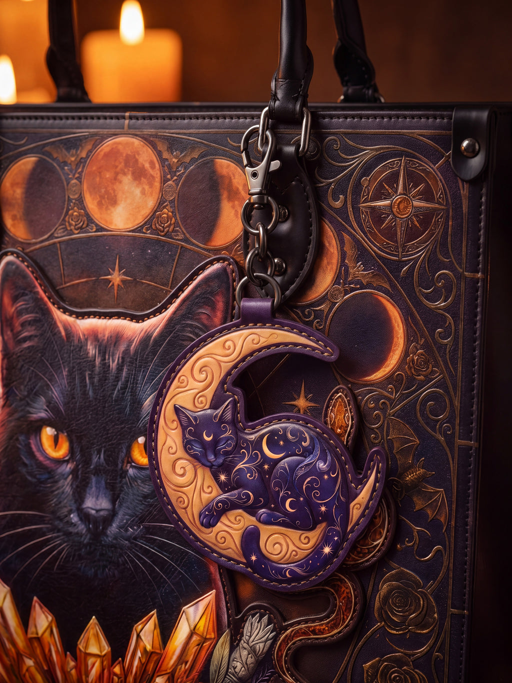 "Dreamwhisker" Leather Bag Charm
