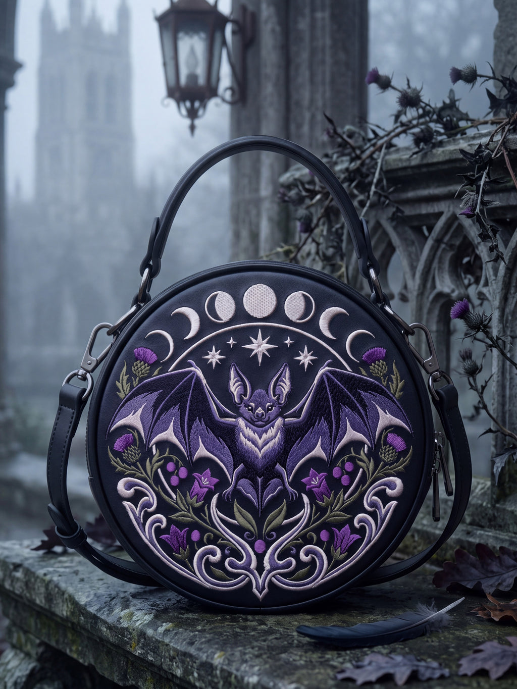 "Duskwing" Crewel Circle Bag