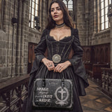 "Dustveil" - Black Interior - Leather Handbag Matching SANTA Combo