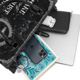 "Dustveil" - Black Interior - Leather Handbag Matching SANTA Combo
