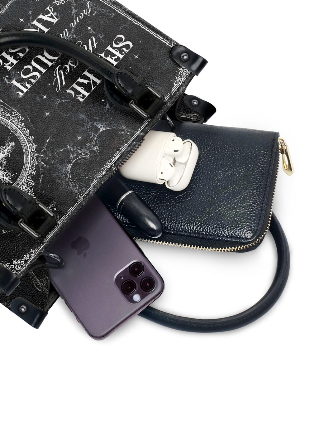 "Dustveil" - Black Interior - Small Leather Handbag