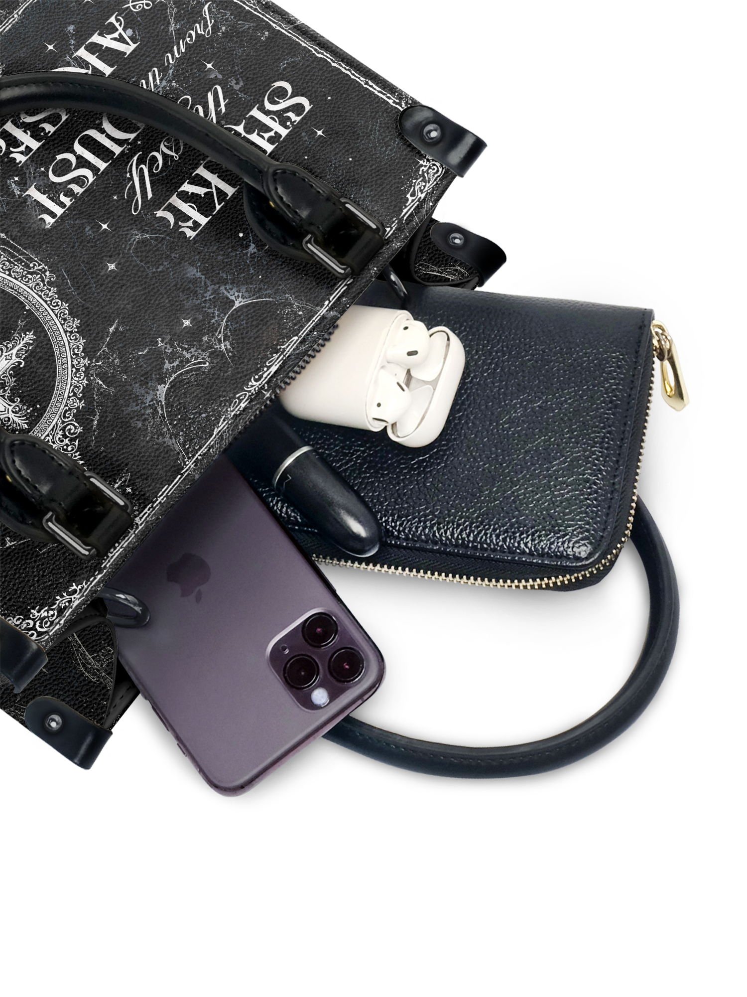 "Dustveil" - Black Interior - Small Leather Handbag